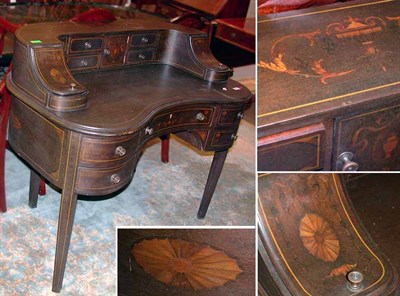Lot 195 - Marquetry Inlaid Mahogany Carlton House Desk