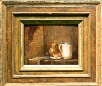 Lot 60 - Circle of David Teniers STILL LIFE ON A DRAPED...