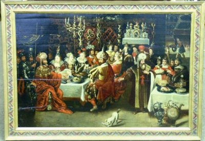 Lot 82 - Follower of Frans Francken BELSHAZAAR'S FEAST...