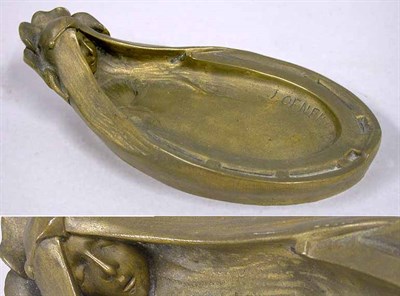 Lot 1142 - Austrian Art Nouveau Bronze Figural Dish Of...