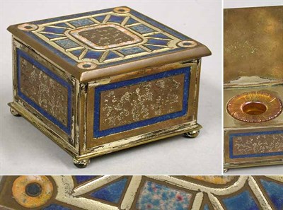 Lot 1272 - Tiffany Furnaces Bronze Footed Inkstand In the...