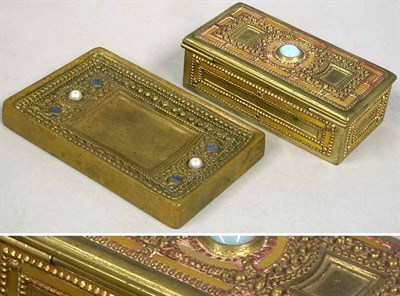 Lot 1240 - Tiffany Studios Bronze Stamp Box In the...