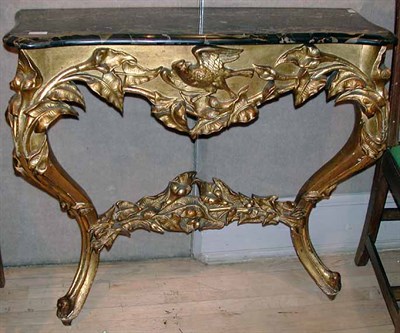 Lot 416 - Louis XVI Style Marble Top Gilt-Wood Console