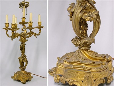 Lot 244 - Louis XV Style Gilt-Bronze Six-Light...