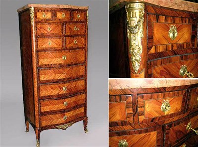 Lot 2216 - Louis XV Style Kingwood and Mahogany Inlaid...