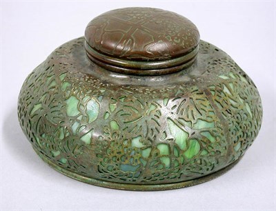 Lot 1267 - Tiffany Studios Favrile Glass and Bronze...