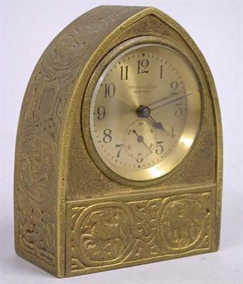 Lot 1284 - Tiffany Studios Gilt-Bronze Desk Clock In the...