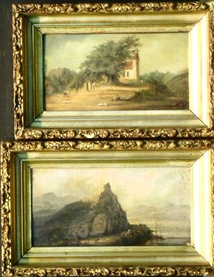 Lot 16 - Continental School 19th Century LAKE LANDSCAPE...