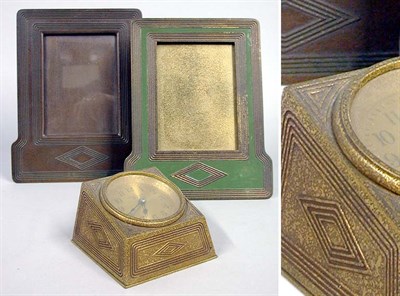 Lot 1311 - Two Tiffany Studios Patinated-Bronze Picture...