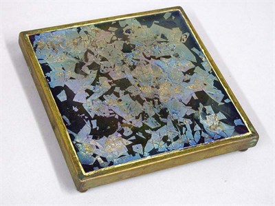 Lot 1119 - American Bronze and Iridescent Glass Tile...