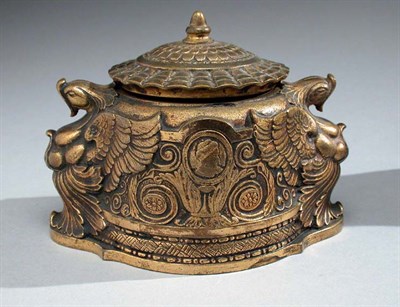 Lot 1244 - Tiffany Studios Bronze Inkstand In the Spanish...