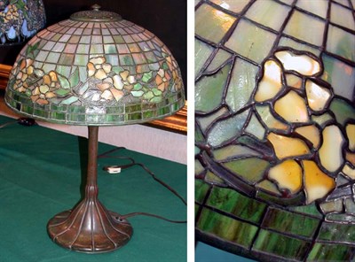 Lot 906 - Tiffany Studios Leaded Favrile Glass and...