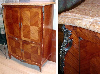 Lot 341 - Louis XV Style Marble Top Kingwood Cabinet