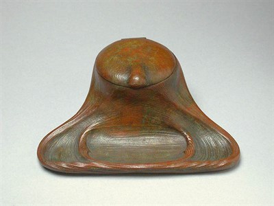 Lot 912 - Tiffany Studios Patinated-Bronze Inkstand Of...
