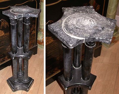 Lot 634 - Continental Green Marble Pedestal Height 34...