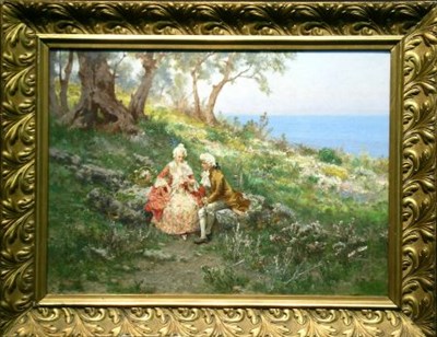Lot 98 - F. Finocca Italian, 19th/20th century COURTING...