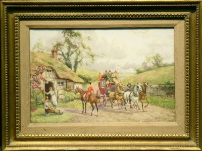 Lot 33 - H. Murray British, 20th century COACHING SCENE...