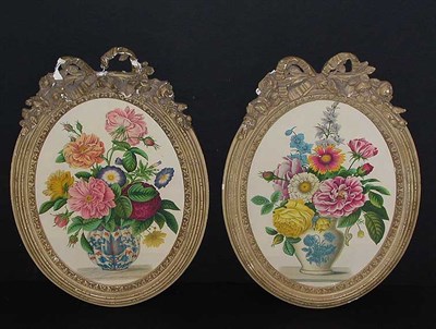 Lot 118 - Artist Unknown [VASE OF FLOWERS] Two color...