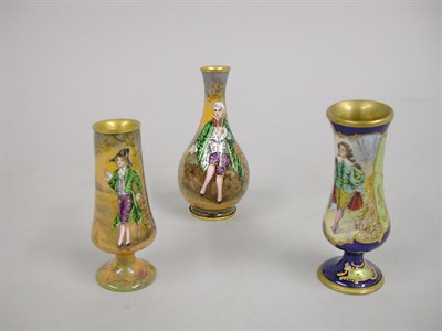 Lot 372 - Group of Three Continental Enamel Decorated...