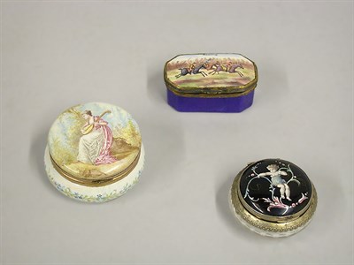Lot 373 - Group of Enamel Decorated Metal Boxes...
