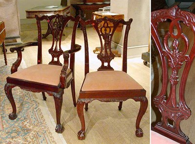 Lot 256 - Set of Eight George III Style Mahogany Dining...