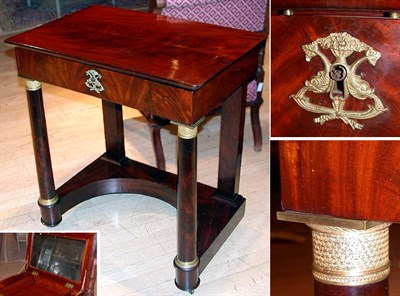Lot 435 - Empire Style Gilt-Bronze Mounted Mahogany Lift-...