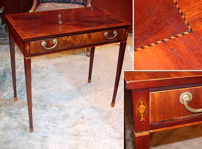 Lot 460 - George III Style Marquetry Inlaid Mahogany...