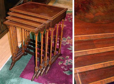 Lot 292 - Mahogany Nest of Four Tables Schmieg & Kotzian.