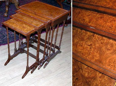 Lot 484 - Nest of Four Georgian Style Elm and Mahogany...