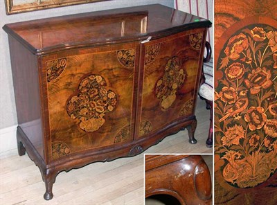 Lot 477 - Georgian Style Marquetry Inlaid Walnut and Elm...