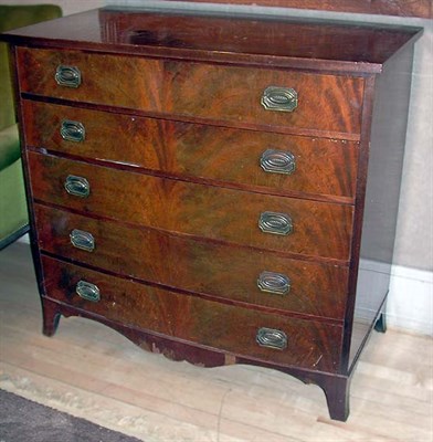 Lot 284 - Georgian Style Mahogany Bow-Front Chest of...