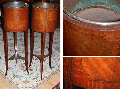 Lot 473 - Pair of Edwardian Copper Lined Mahogany Plant...
