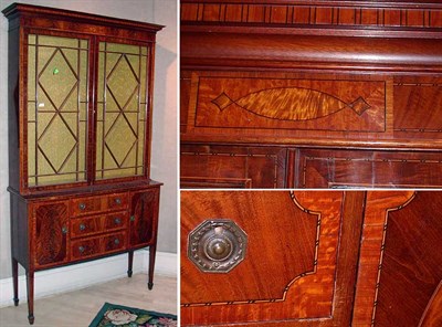 Lot 320 - Edwardian Satinwood Banded Mahogany Cabinet...