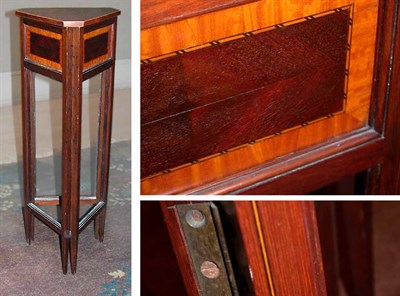 Lot 279 - Edwardian Mahogany and Satinwood Candlestand...