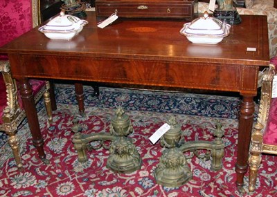 Lot 520 - Edwardian Marquetry Inlaid Mahogany Library...