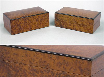 Lot 263 - Two Burl-Wood Hinged Boxes Frederick Kotzian...