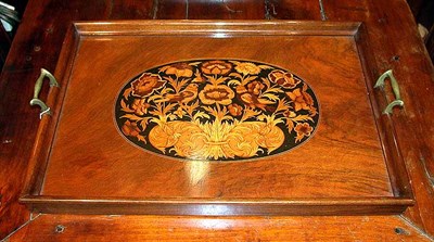 Lot 240 - Georgian Style Marquetry Inlaid Walnut Tray...