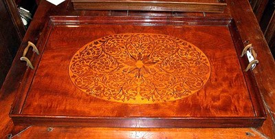 Lot 241 - Georgian Style Marquetry Inlaid Mahogany Tray...