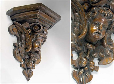 Lot 420 - Baroque Style Carved Oak Bracket Schmieg &...
