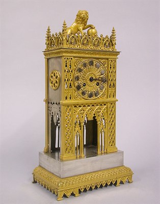 Lot 172 - Gothic Style Silvered Bronze and Gilt-Bronze...
