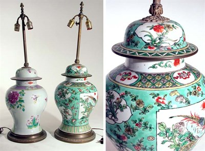 Lot 506 - Two Chinese Porcelain Covered Jars Each...