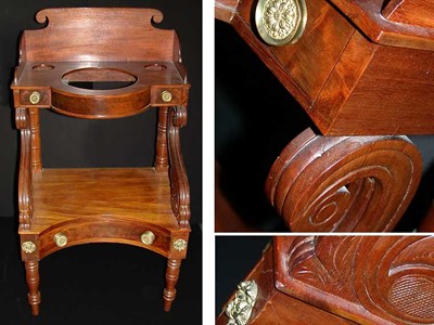 Lot 73 - Classical Mahogany Washstand New England,...