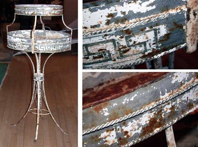 Lot 365 - Neoclassical Style Tole Painted Plant Stand