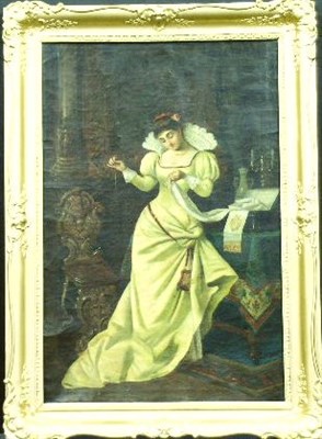 Lot 26 - Ivany Hungarian, 19th/20th century WOMAN DOING...
