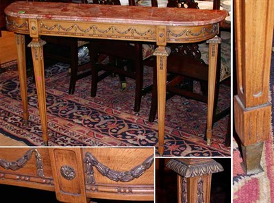 Lot 409 - Louis XVI Style Marble Top Fruitwood Console