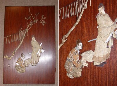 Lot 290 - Pair of Chinese Ivory and Bone Mounted...