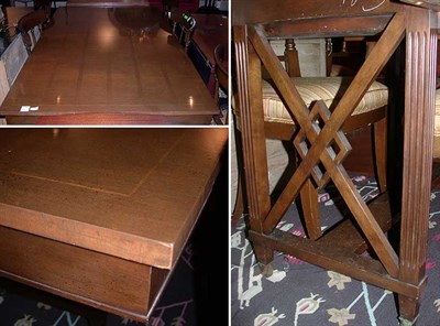 Lot 194 - Neoclassical Style Fruitwood Dining Table...
