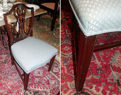 Lot 228 - Set of Three Carved Mahogany Hepplewhite Style...