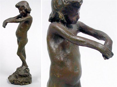Lot 1147 - Bronze Figure of a Young Girl Signed Clara...