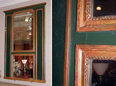 Lot 418 - Continental Painted and Parcel Gilt Trumeau